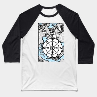 Wheel Of Fortune - A Geometric Tarot Print Baseball T-Shirt